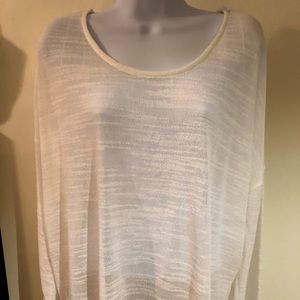 Olive & Oak see through white top. Size XL.